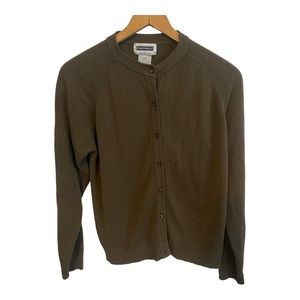 Women's Prophecy by Sag Harbor Brown Knit Cardigan Sweater Size Large